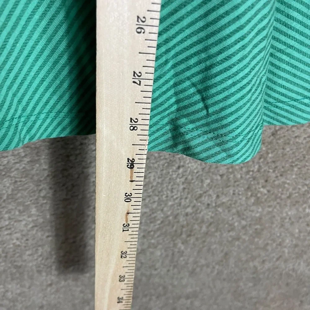 Alice + Ames Ballet Dress Girls Size 8 Green Striped Knit Long Sleeve Scoop Back - Picture 4 of 7